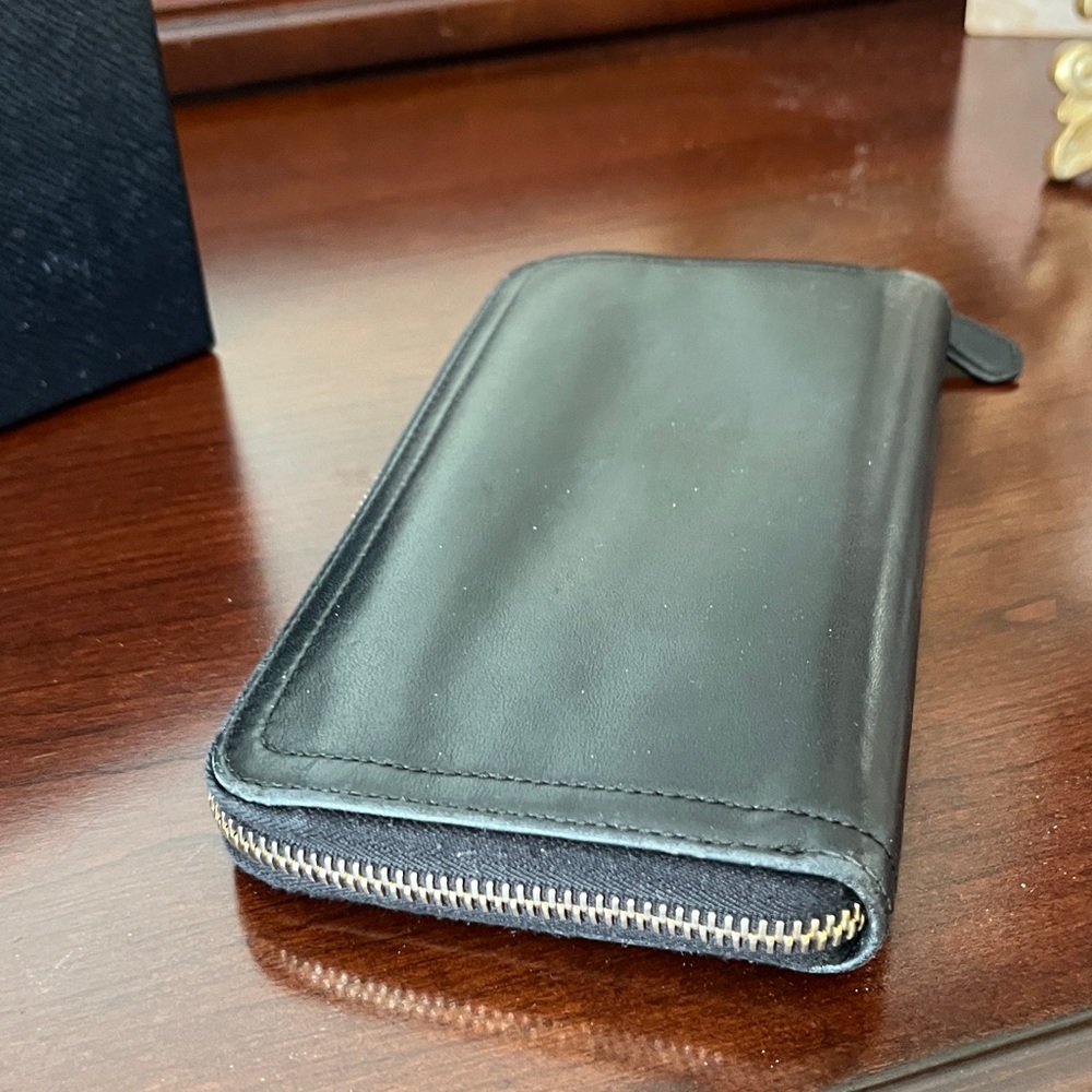 Prada Black Leather Zip-Around Wallet - Picture 6 of 10